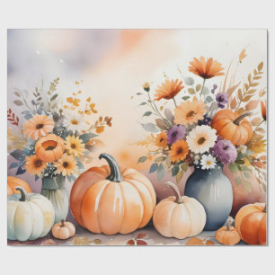 Waterverf viert herfst cadeaupapier