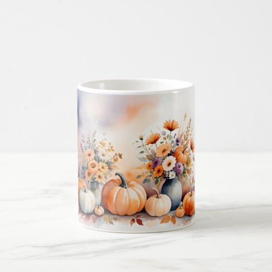 Waterverf viert herfst koffiemok (Center)