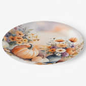 Waterverf viert herfst papieren bordje (Gekanteld)