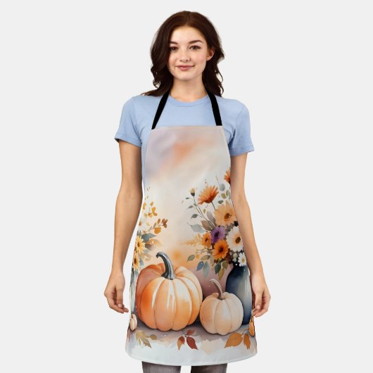 Waterverf viert herfst schort (Gedragen)