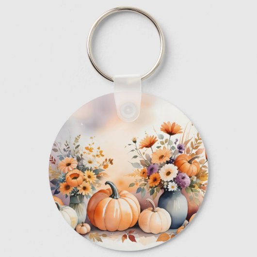 Waterverf viert herfst sleutelhanger (Voorkant)