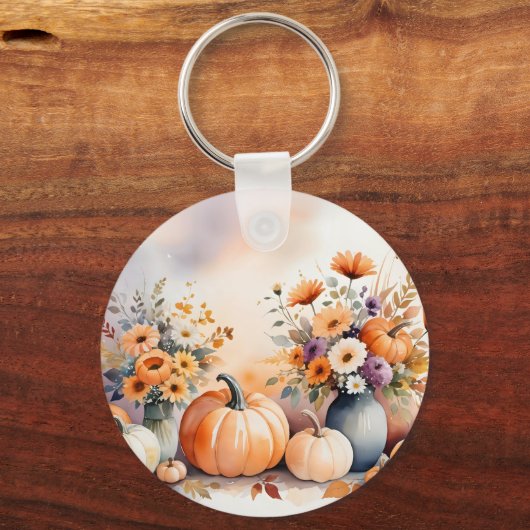 Waterverf viert herfst sleutelhanger (Voorkant)