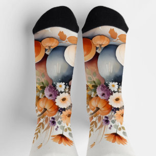 Waterverf viert herfst sokken