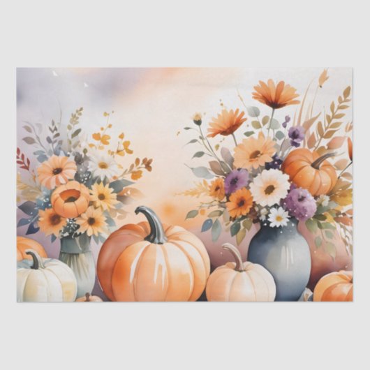 Waterverf viert herfst tissuepapier (Voorkant)