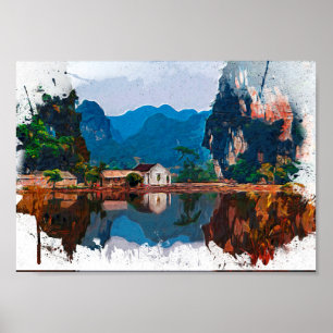 waterverf vietnam poster