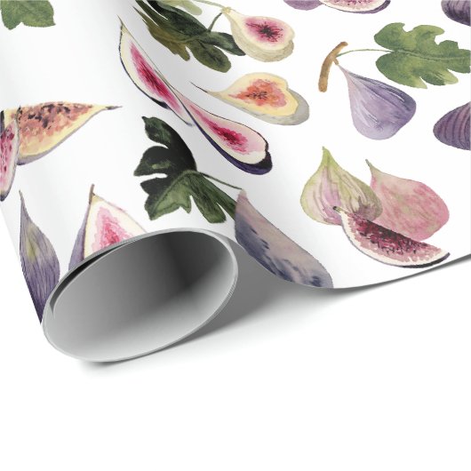 Waterverf vijgen cadeau wrap roll cadeaupapier (Rol Hoek)