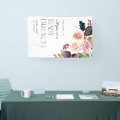 Waterverf Vijgen en Berry Floral Baby Brunch Spandoek (Beurs)