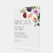 Waterverf vijgen en bessen Vrijgezellenfeest Mimos Acryl Bord (Hoek)