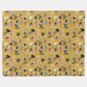 Waterverf vijgen op mosterdgele deken (Voorkant (Horizontaal))