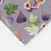 Waterverf Vijgen op pruim paarse achtergrond deken (Hoek)