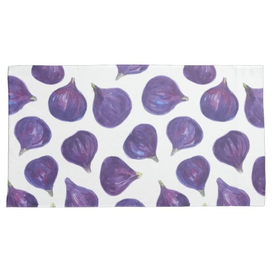 Waterverf vijgenpatroon kussensloop (Voorkant-Rechts)