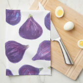 Waterverf vijgenpatroon theedoek (Quarter Fold)