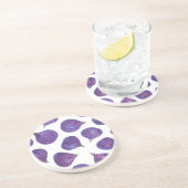 Waterverf vijgenpatroon zandsteen onderzetter (Zijkant)