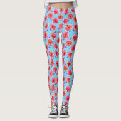 Waterverf-vijgensegmenten patroon leggings (Voorkant)
