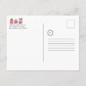 Waterverf Village Map Noordpool | geïllustreerd Briefkaart (Achterkant)