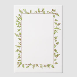 Waterverf Vine  foto of tekst Lijst Vellum Uitnodigingen