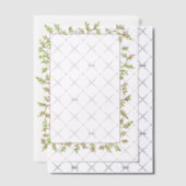 Waterverf Vine  foto of tekst Lijst Vellum Uitnodigingen (Offset (Uitnodiging))