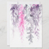 Waterverf Vines Indigo na het huwelijksfeest Kaart (Achterkant)