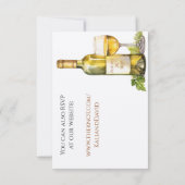 Waterverf Vineyard RSVP-kaarten Kaart (Achterkant)