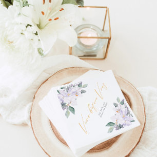 Waterverf Vino voor geloften bloemen Vrijgezellenf Servet