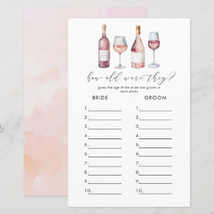 Waterverf Vino voor geloften Vrijgezellenfeest gam