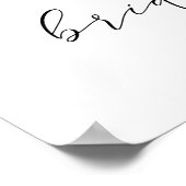 Waterverf Vino voor geloften Welkomstbord Poster (Hoek)