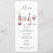 Waterverf Vino voor geloften wijn menu (Voorkant)