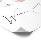 Waterverf Vino voor geloften Wijnbar teken Poster (Hoek)