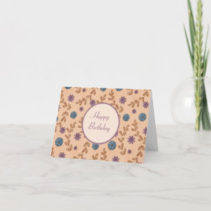 Waterverf Vintage Bloemen Kaart