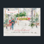 Waterverf Vintage Boerderij kerstfoto Briefkaart<br><div class="desc">Deze vintage kerstboom Boerderij kaart is een klassieker en is ideaal voor iedereen op uw mailinglijst. Verwijder de bannerletters en voeg desgewenst een aangepast bericht toe. Voeg uw aangepaste formulering toe aan dit ontwerp door de vakken "Deze ontwerp-sjabloon bewerken" aan de rechterkant van het item te gebruiken, of klik op...</div>