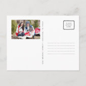 Waterverf Vintage Boerderij kerstfoto Briefkaart (Achterkant)