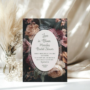 Waterverf Vintage Botanische liefde in bloei Bruid Kaart