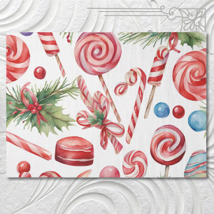 Waterverf Vintage Christmas Tissue Papier