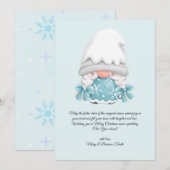 Waterverf Vintage Christmas Winter Gnome Feestdagenkaart (Voorkant / Achterkant)