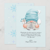 Waterverf Vintage Christmas Winter Gnome Feestdagenkaart (Voorkant / Achterkant)