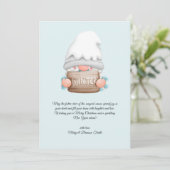 Waterverf Vintage Christmas Winter Gnome Feestdagenkaart (Staand voorkant)
