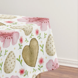 Waterverf Vintage Eieren & Lente Bloemen Pasen Tafelkleed