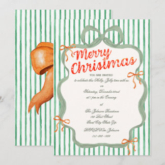 Waterverf Vintage Handgetekende Stijl Kerstmis Kaart