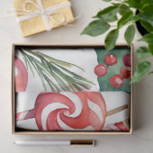 Waterverf Vintage Kerst Snoep Tissue Paper Tissuepapier (Geschenk)