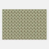 Waterverf Vintage Kerstboom Groene Vakantie Inpakpapier Vel (Voorkant)