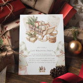 Waterverf Vintage Kerstcadeau Verpakking Party Kaart