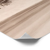 Waterverf Vintage Kerstschuur in Sneeuwmuurkunst Poster (Hoek)