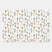 Waterverf Vintage Rode Auto Kerstbomen Inpakpapier Vel (Voorkant 3)