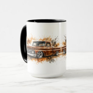 Waterverf Vintage Street Rod Truck Mok
