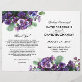 Waterverf viola-bloembruiloft (Voorkant)