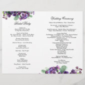 Waterverf viola-bloembruiloft (Achterkant)