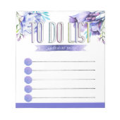 Waterverf violet bloemen Georganiseerd om lijst te Notitieblok (Voorkant)