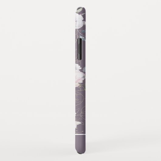 Waterverf Violet bloemenpatroon Case-Mate iPhone Case (Achterkant/rechts)