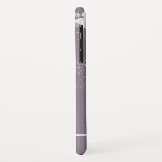 Waterverf Violet bloemenpatroon Case-Mate iPhone Case (Achterkant/links)