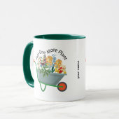 Waterverf Violet Botanische Flower Tuinieren Liefh Mok (Voorkant links)